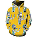 Miniatyrbilde 1 av 2: Rick and Morty 3D digitaltrykket genser med hette herre genser varmeoverføringsgenser -NMAOV(4XL stil 3)