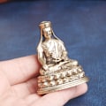 Miniatyrbilde 3 av 5: Tibetanske messing Buddha-statuer av Sakya Buddhas fem forfedre, eller
