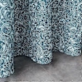 Miniatyrbilde 3 av 5: Dusjforheng Fargegradient Lysgul Hvit til Blågrå Planter Bad Tekstil Blomster Forheng  180 x 200 cm (B