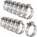 Pikkukuva 1 / 4: 12 kappaletta 19-29（8mm） Säädettävä letkunkiristin Ruostumaton teräs Letkunkiristin C
