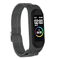Miniatyrbilde 4 av 5: For Xiaomi Mi Band 3 / 4 / 5 Twill 8-formet spenne armbånd (kullsvart)