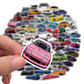 Miniatyrbilde 4 av 5: 100 stk Retro Racing Bil Graffiti Klistremerker Bærbar PC Gitar Bagasje