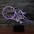 Miniatyrbild 4 av 5: 3D Volleyboll Nattlampa LED-lampa Illusion 7 Färgväxlande Touch Switch Bordsskiva Dekorationslampor Födelsedagspresent Akrylplatt ABS-bas USB Ca