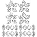 Miniatyrbild 3 av 4: 100 st Ihåliga Järnblad Formade DIY Håraccessoarer Hårnålar Material för Kvinnor DIY Huvudbonader Silver