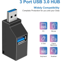 Miniatyrbillede 3 af 5: (Sort) 3 Port USB 3.0 Hub (2 USB 2.0 + USB 3.0), Bærbar Adapter, USB Dock