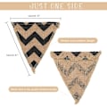 Miniatyrbillede 3 af 5: 2 stk. Burlap Banner, 15 Burlap Banner, Burlap Vimpelguirlande til