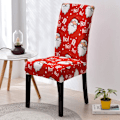 Miniatyrbild 2 av 5: Stolskydd med elastiskt julryggstöd för jul, Kristus