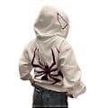 Miniatyrbillede 1 af 2: Herre Dame High Street Retro Løs Hip Hop Punk Edderkop Print Hættetrøje Hætte Sweatshirt Toppe -NMAOV(S Hvid)