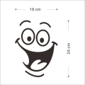 Miniatyrbilde 1 av 5: Blå drøm klistremerker smiley, morsomme veggklistremerker for toalett