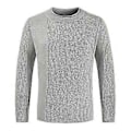 Miniatyrbild 1 av 2: hmwy-herr långärmad ledig tröja pullover stickad sweater stickat skjorta topp (1XL Ljusgrå)