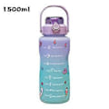 Miniatyrbillede 2 af 5: Gradient Vandflaske BPA-fri 1,5/2L Drikkeflaske med Sugerør til Fitness (1500ml Gradient Lilla)