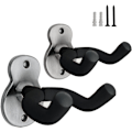 Miniatyrbild 1 av 5: (skicka spikar) Silver - 2-pack Metallgitarrväggfäste, Gitarrställ med