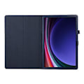 Pikkukuva 3 / 4: Litchi-tekstuurilla varustettu tabletin suojakotelo Samsung Galaxy Tab S9+:lle (Tummansininen)