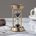 Miniatyrbillede 4 af 5: Metal Messing Timeglas Sandur Timere 10 Minutter, Glas Sandglas