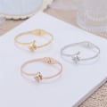 Miniatyrbilde 2 av 5: Mote Titanium Stål Armbånd Kvinne Lett Luksus Skrubb Butterfly