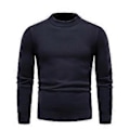 Miniatyrbillede 1 af 5: Efterår Vinter Herre Pullovers O Hals Sweater Mode Slim Fit d Co/YY(M Navy Blå)