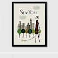 Miniatyrbild 3 av 4: Wekity Minimalistisk Stadslandskap 4 Väggkonst Canvas Print Poster, Enkel Mode Vattenfärg Konst Ritning Dekoration för Hem Vardagsrum Sovrum Kontor och Chi