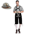 Miniatyrbillede 1 af 5: Oktoberfest og Ølfestival Herre Bayersk Oktoberfest Kostumesæt (M Sort)