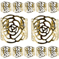 Miniatyrbilde 1 av 5: 12 stk Serviettring, Serviettring Metall Openwork Serviettholder Flow