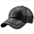 Miniatyrbillede 1 af 5: Herre Læder Baseball Cap Justerbar Cap Sports Hat Hat Bonnet F