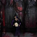 Miniatyrbillede 2 af 2: Halloween Stof Dekorativt Rekvisit Sort Krybegas Hjemmefest Skræmmende Stoffer Til Spøgelseshusindretning