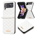 Pikkukuva 1 / 5: PU-puhelin Kotelo Samsung Galaxy Z Flip4:lle (Valkoinen)