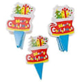 Miniatyrbillede 2 af 5: 100 Stykker Julemand Snemand Elg Cupcake Toppers Børnefødselsdagstilbehør (Julestrømpe)