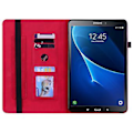 Miniatyrbilde 3 av 5: Glidelås Lærtablettveske For Samsung Galaxy Tab A 10.1 2016/T580/T585 (Rød)