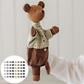 Miniatyrbillede 2 af 4: 40 stk. Mini Knapper Dukke DIY Tøjspænde Metalspænde Dukketøj Tilbehør