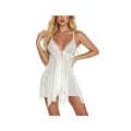 Miniatyrbilde 4 av 5: Lingerie for Women Lace Babydoll Sexy Chemise V Neck Mesh Sleepwe