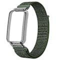 Miniatyrbillede 2 af 5: PC-etui + Nylon Loop-rem til Xiaomi Mi Band 7 Pro (Army Grøn)