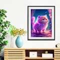 Pikkukuva 2 / 5: 30 x 40 cm, Chat 5D timanttimaalaus Timanttimaalaus Kirjonta