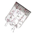 Miniatyrbild 2 av 3: Blommig Romersk Gardin Halvtransparent Fönsterskärm Sling Tie Persienner för Vardagsrum Balkong Sovrum 1,2 x 1,6 m (Rosa)
