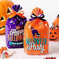 Miniatyrbillede 3 af 5: 50 stk Halloween Slikposer Cookies Gavepose Halloween Fest Dekoration Slikbokse Lilla