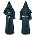 Pikkukuva 2 / 3: Halloween Keskiaikainen munkki asu kaapu munkki velho pappi cosplay asu (XXL Vihreä)