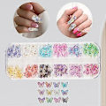 Miniatyrbild 2 av 5: Nagelkonst Strass Set Glittrande Sommar DIY Nagelkonst, Fjärils Nageldekaler Fjärils Nagelkonst Berlocker för Hem Nagelkonst (Stor fjäril)