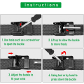 Miniatyrbilde 5 av 5: Utgivelse Watch Strap, Mesh Woven Metal Watch Band Clasp for Men and