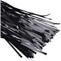 Pikkukuva 3 / 5: 2 kpl 3ft x 8.3ft musta tinsel hapsut verhot serpentiinit valokuva tausta