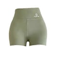 Miniatyrbild 1 av 5: Bekväma Biker Shorts för Kvinnor med Fickor Högmidjade Yogabyxor Nya (L Grön)