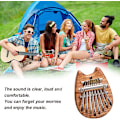 Miniatyrbillede 4 af 5: Kalimba Tommelfingerklaver, Massivt Træ Fingerklaver, Bærbar Musik Tommelfingerklaver, Tommelfingerklaver, Portab