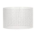 Miniatyrbillede 1 af 5: Trommel Lampeskærm E27 E14 Clip Granblad Form Udhulet Metal Dekorativ Lampeskærm Cover til Bord Væg Loftlampe Hvid