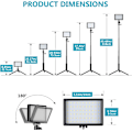 Miniatyrbilde 2 av 5: 2 stk USB 5600K dimmbare LED-videolamper med justerbart stativ