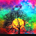 Pikkukuva 1 / 5: 30 x 40 cm, arbre de vie lune combinaison Diamond Painting Brod
