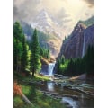 Miniatyrbilde 1 av 5: 30x40 cm 5D DIY Diamantmaleri Komplett, Panoramisk Vannfall