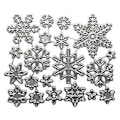 Miniatyrbild 1 av 5: Metallstansar för vinterflingor - Schabloner för DIY-pyssel, scrapbooking, album, papperskort