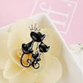 Miniatyrbilde 4 av 5: Krystall Rhinestone Katt Brosje & Nål Dobbel Katter Søte Brosjer Smykker Tilbehør For Kvinner 10