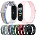 Miniatyrbillede 2 af 5: Nylonvævet Urrem Til Xiaomi Mi Band 7 Til Xiaomi Mi Band 7 (Seashell)