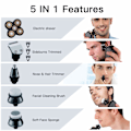 Miniatyrbilde 4 av 5: Elektrisk barbermaskin for menn Hodebarbermaskin for skallede menn 5 i 1 Grooming