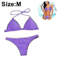 Miniatyrbild 2 av 5: Bikini Baddräkt för Kvinnor Triangel String Halter Tvådelad Baddräkt Set