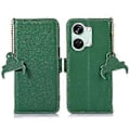 Miniatyrbillede 1 af 5: RFID Blokerende Telefonetui til OnePlus Nord 3 5G/Ace 2V, Ægte Ko-Læder Stativ Pung Cover